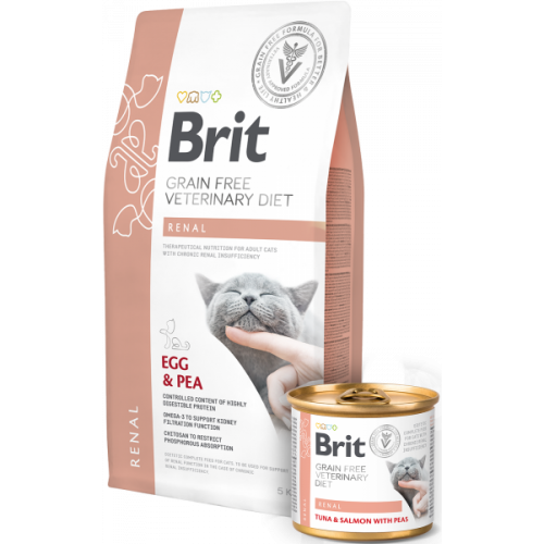 Brit Veterinary Diet Cat Renal Grain Free Egg e Pea