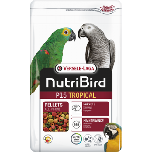 NutriBird P15 TROPICAL- Alimento de manutenção para papagaios - multicolor