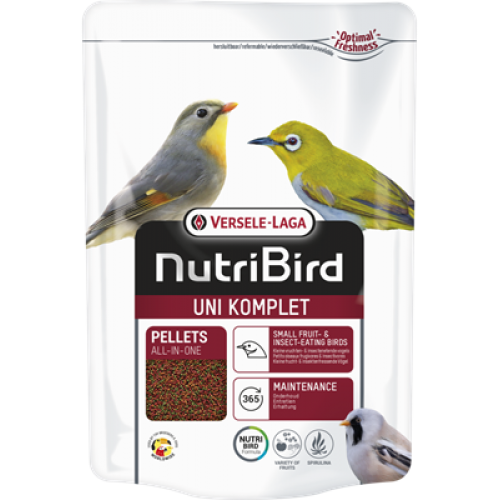 NutriBird Uni Komplet - Alimento de manutenção para pequenas aves frugívoras e insectívoras