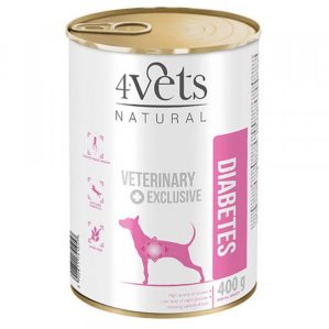 4Vets Diabetes Alimento em pate para cao com diabetes