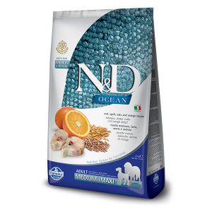 Farmina ND Ocean Dog Cod Spelt Oats e Orange 12 Kg