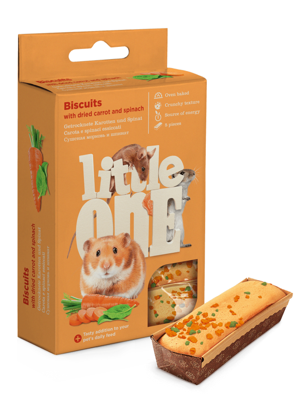 Little One Biscuits with dried carrot and spinach for small animals