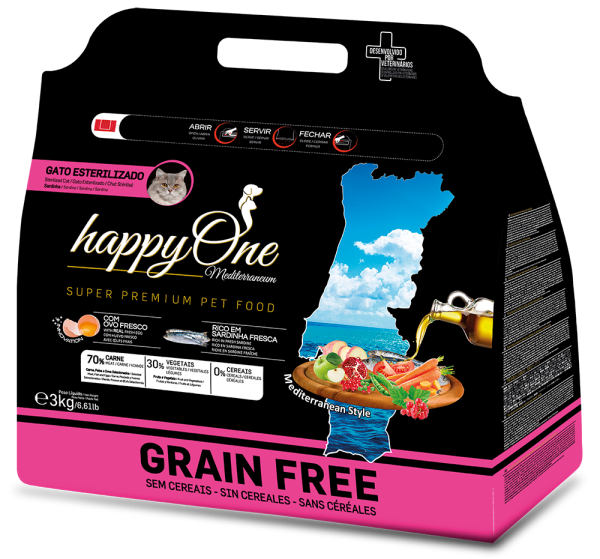 HappyOne Mediterraneum GATO ESTERILIZADO - SARDINHA