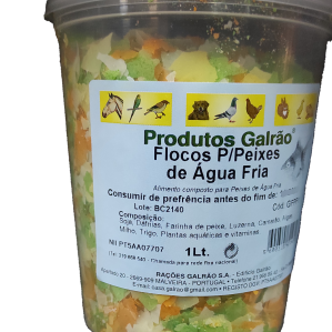 Flocos para peixes de Agua Fria