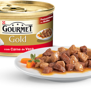 Gourmet Gold PEDACINHOS EM MOLHO COM CARNE DE VACA 85 gr