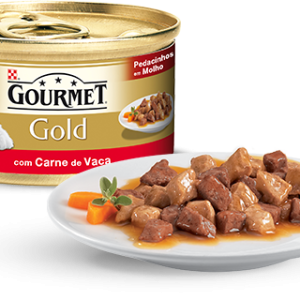 Gourmet Gold PEDACINHOS EM MOLHO COM CARNE DE VACA 85 gr