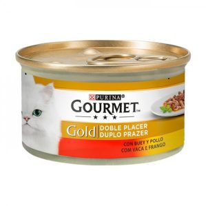 Gourmet Gold Duplo Prazer para gato - Vaca e Frango