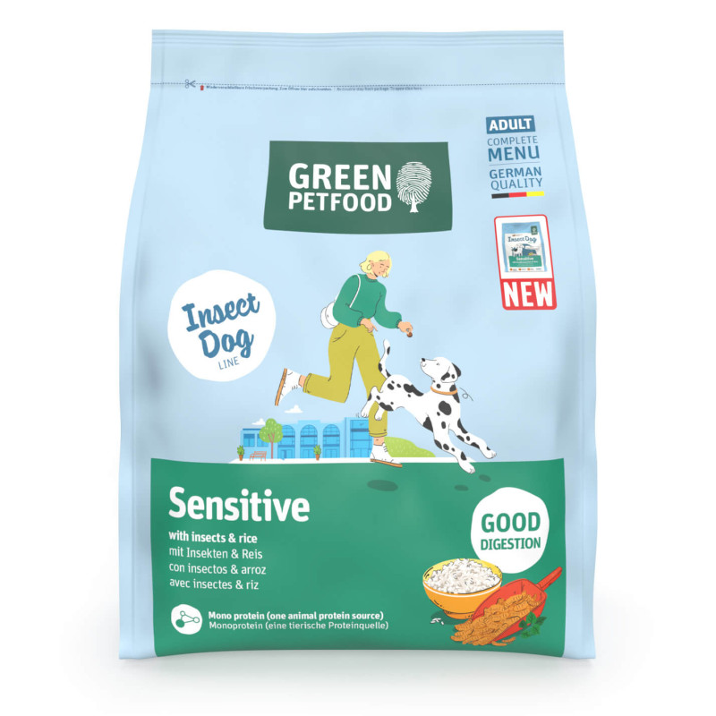 Green Petfood InsectDog Sensitive Cão Adulto - Inseto E Arroz