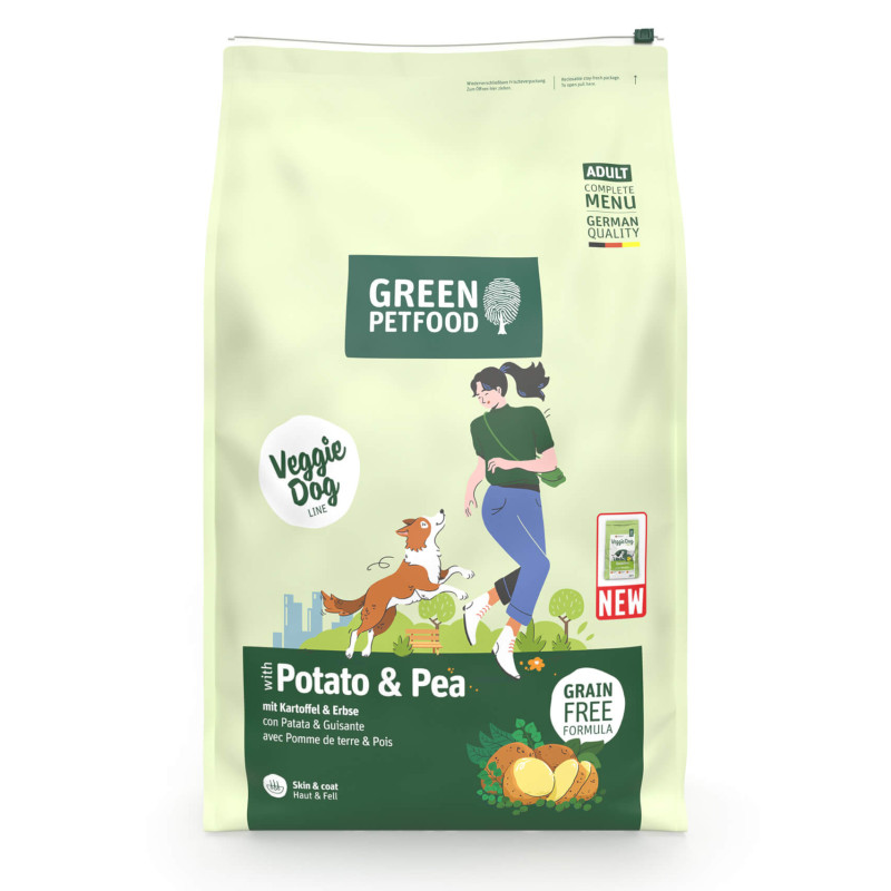 Green Petfood VeggieDog Grain free Cão Adulto - Batata e ervilha