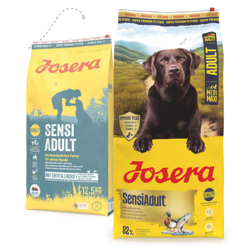 Josera Sensi Adult Cães Ativos com Sensibilidade Pato e Salmão