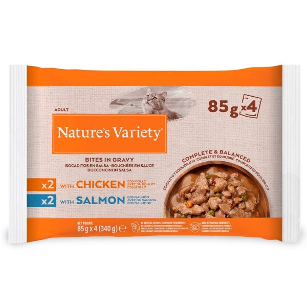 Nature's Variety - Alimento em molho para gato adulto - Pack de frango e salmão