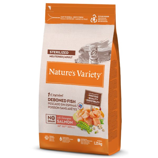 Nature's Variety Selected No grain Gato adulto esterilizado - Salmão da noruega