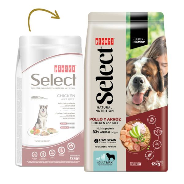 Picart Select Cão Maxi Adulto - Frango e Arroz 12 kg