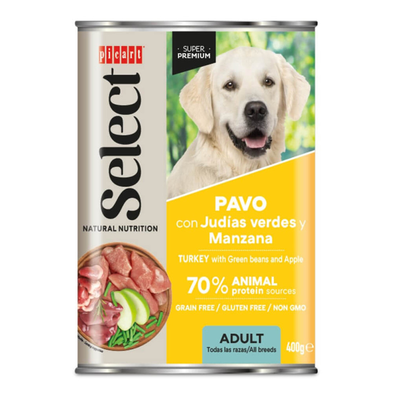 Picart Select Patê Húmido Light para Cão Adulto - Peru, Feijão Verde e Maçã