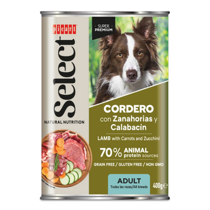 Picart Select Patê Húmido para Cão Adulto - Borrego, Cenoura e Curgete