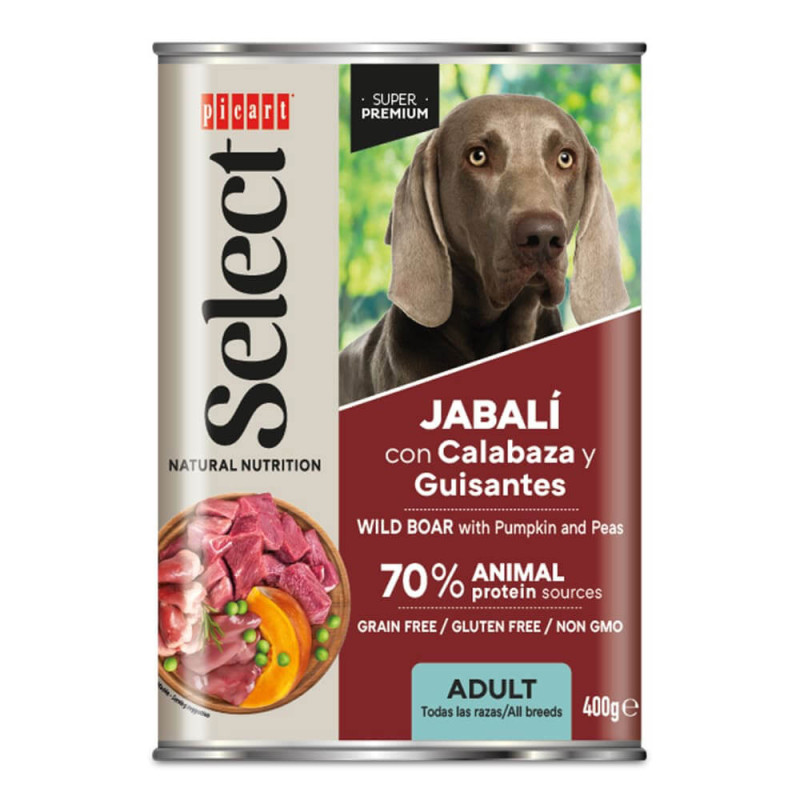 Picart Select Patê Húmido para Cão Adulto - Javali, Abóbora e Ervilha
