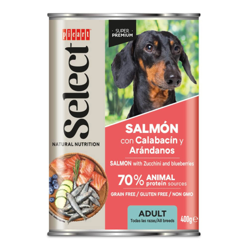 Picart Select Patê Húmido para Cão Adulto - Salmão, Curgete e Mirtilos