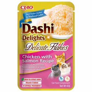 Dashi Delights Delicate Flakes alimento húmido Gato em gelatina (40g)
