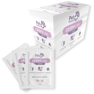Vetfood - DermCare Wipes - Toalhitas Antifúngicas e Antibacterianas para a Pele