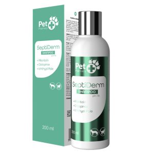 VetFood SeptiDerm - Champô para cães e gatos com dermatite seborreica