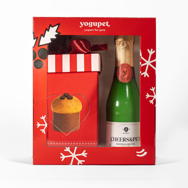 Yogupet - Caixa de Natal com Champanhe + Caixa de Panetone