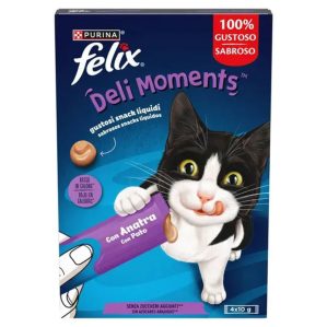 Felix Deli Moments - Snack líquido de pato para gatos