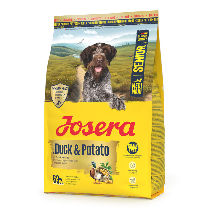 Josera Medi Maxi – Sem Cereais para Cão Sénior Médio/Grande -Pato e Batata