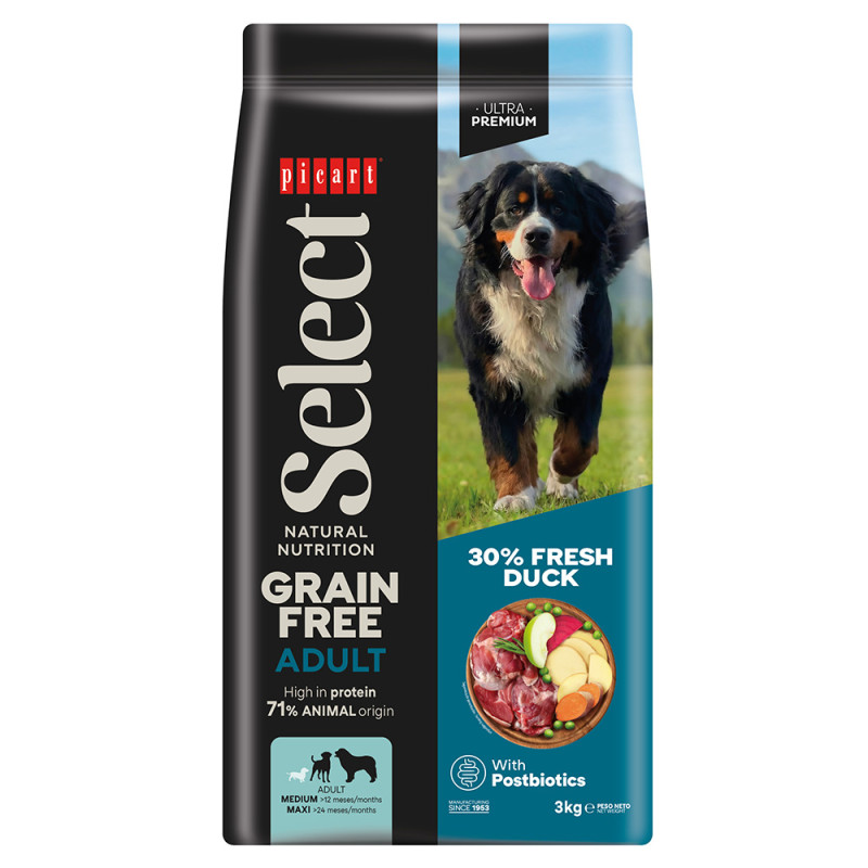 Picart Select Ultra Premium Sem Cereais Cão Adulto - Pato
