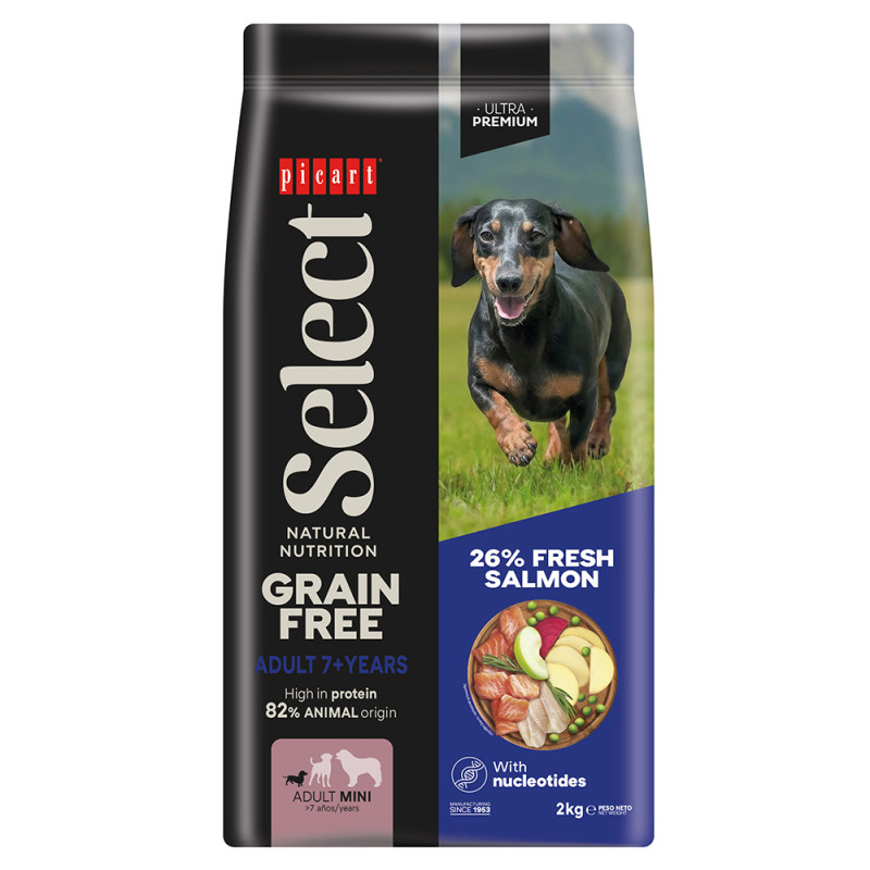 Picart Select Ultra Premium Sem Cereais Cão Sénior Mini 7+ - Salmão 2 Kg